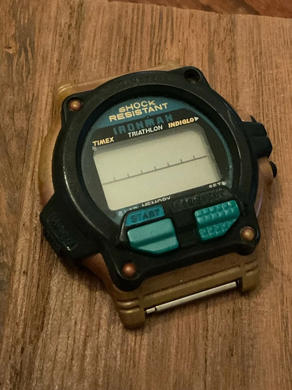 Vintage Timex Ironman Digital Watch Head Only (No Band) 43mm - Needs New Battery